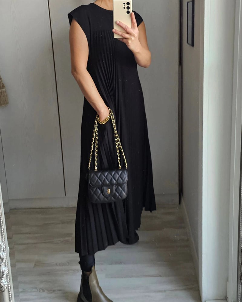 SOPHIA - Elegant Pleated Maxi Dress