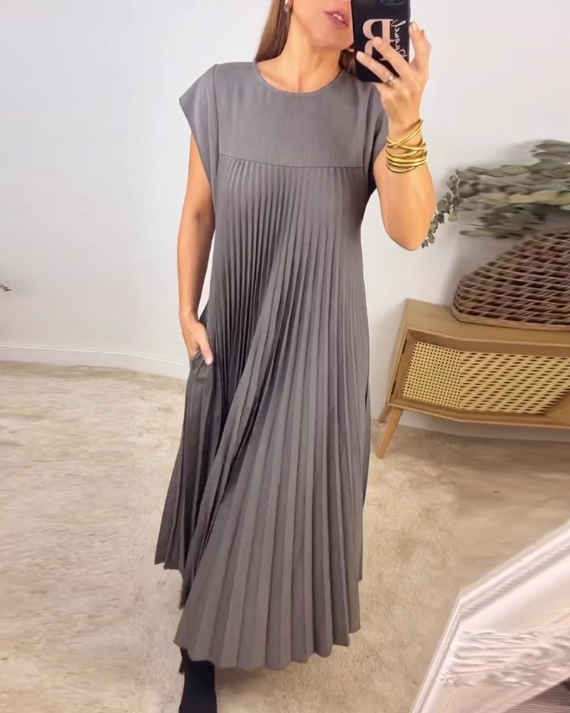 SOPHIA - Elegant Pleated Maxi Dress