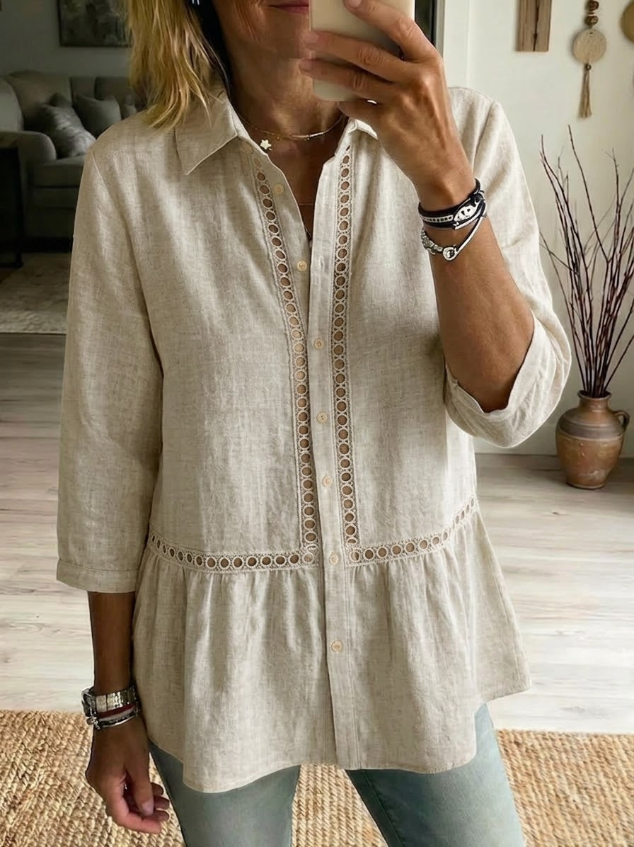 LANA - Casual Linen-Cotton Blouse