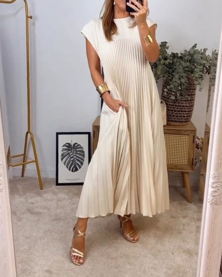 SOPHIA - Elegant Pleated Maxi Dress