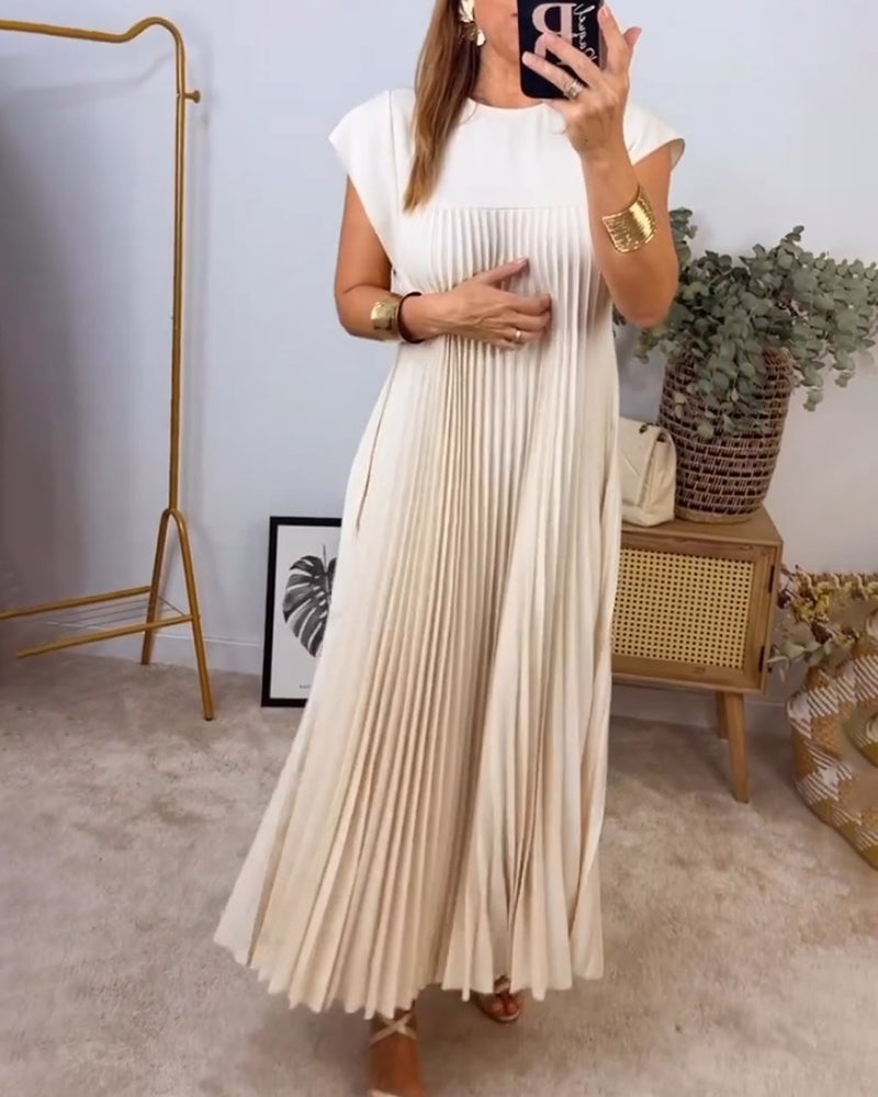 SOPHIA - Elegant Pleated Maxi Dress