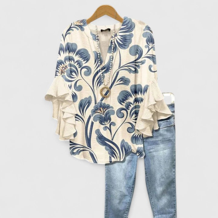 JULIA - Ruffle Sleeve Blouse