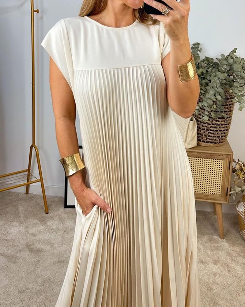 SOPHIA - Elegant Pleated Maxi Dress