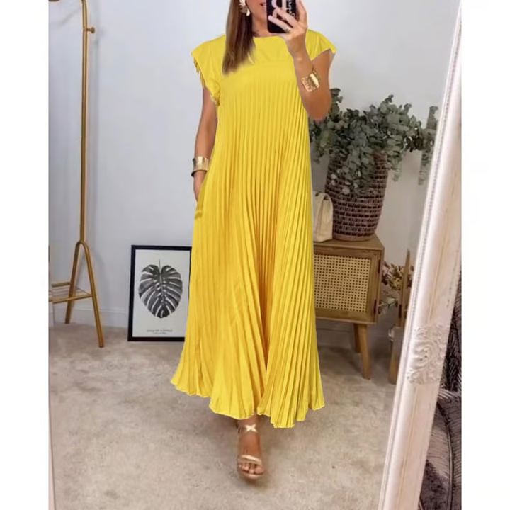 SOPHIA - Elegant Pleated Maxi Dress