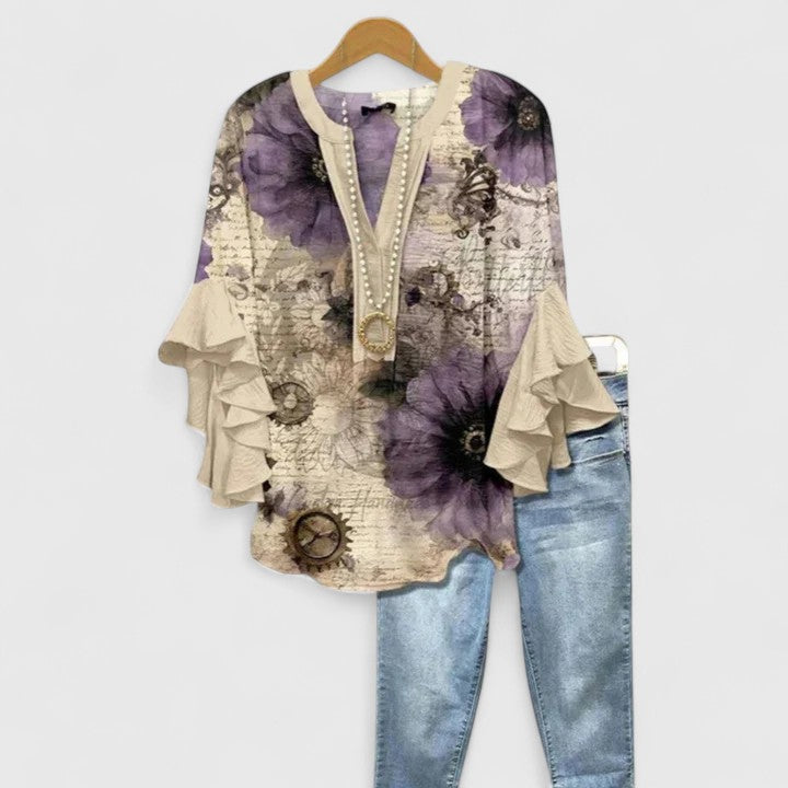 JULIA - Ruffle Sleeve Blouse