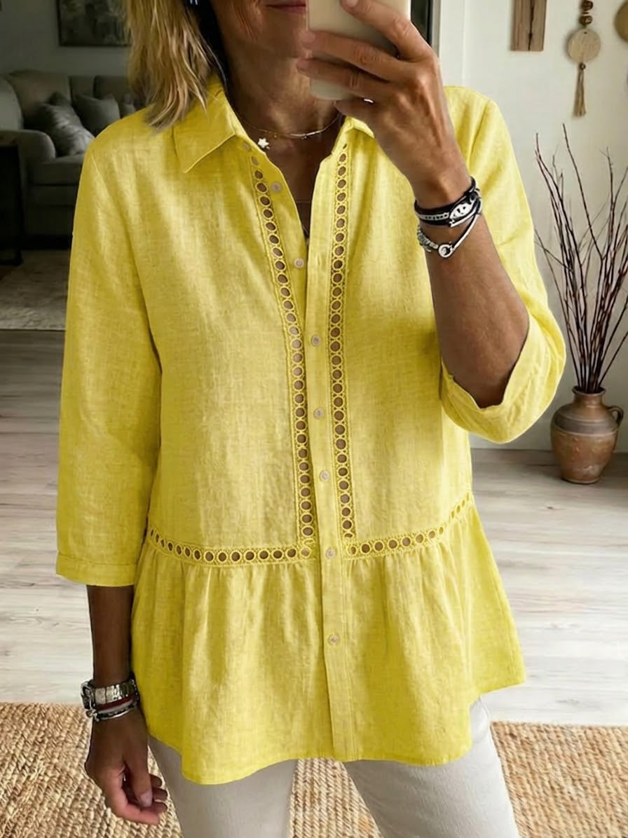 LANA - Casual Linen-Cotton Blouse