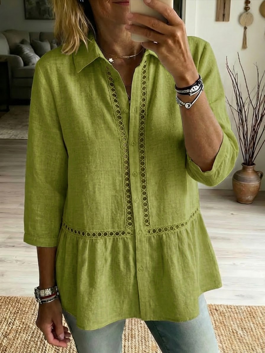 LANA - Casual Linen-Cotton Blouse