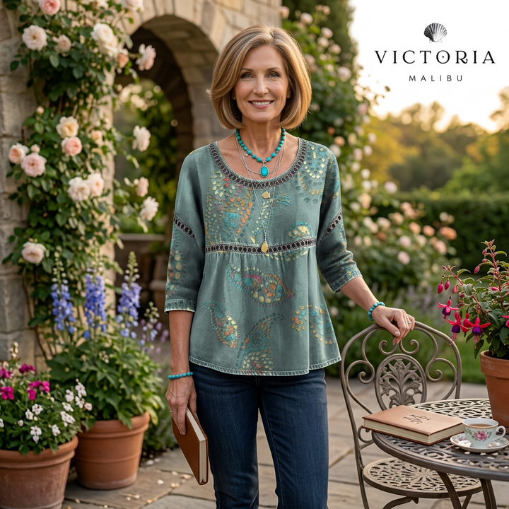 CHLOE - Stylish Vintage Print Top