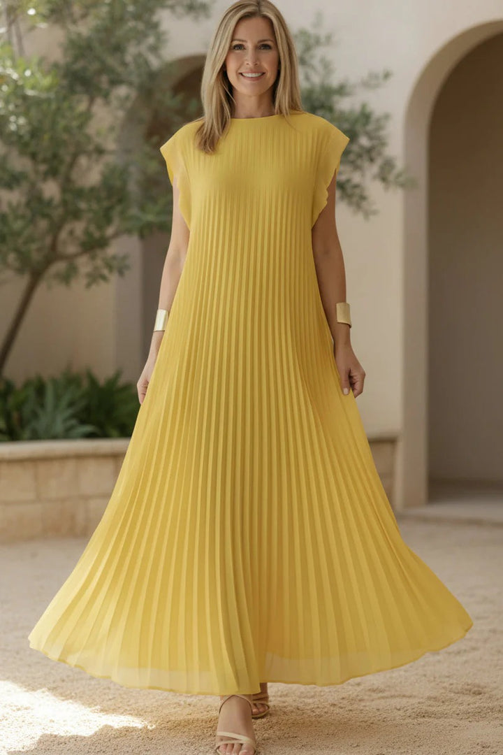 SOPHIA - Elegant Pleated Maxi Dress