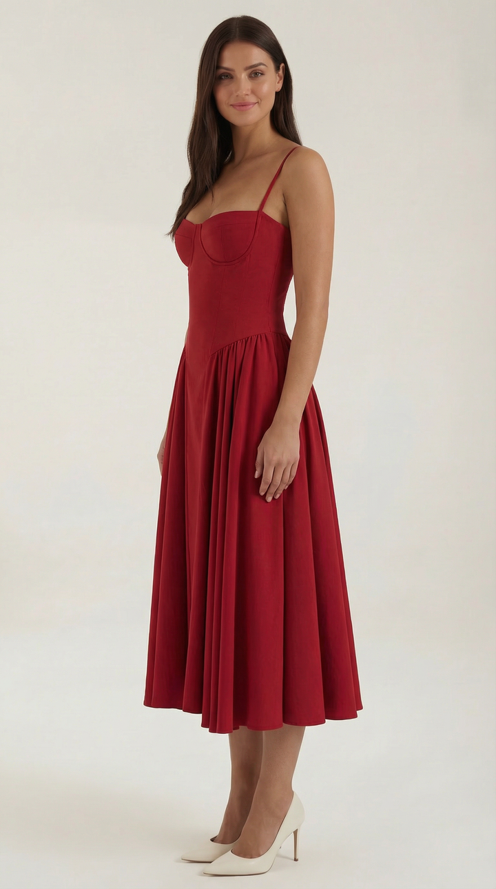 Lana Corset Midi Dress